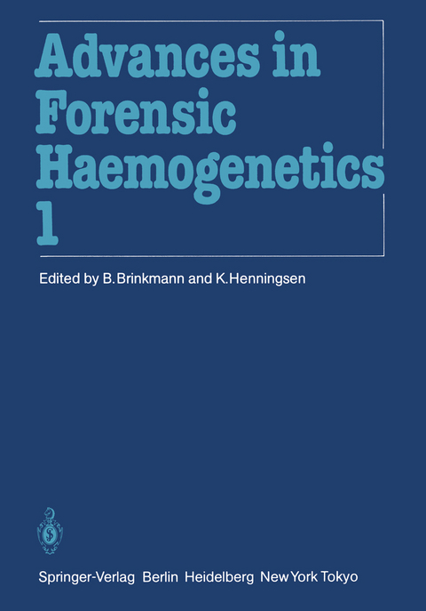 11th Congress of the Society for Forensic Haemogenetics (Gesellschaft für forensische Blutgruppenkunde e.V.) - 