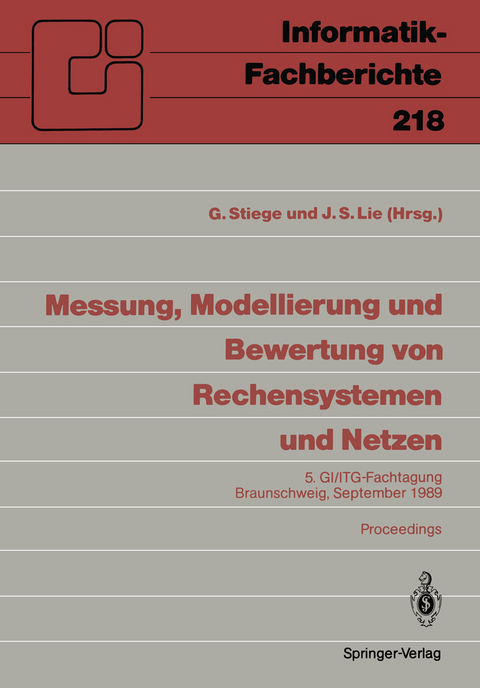 Messung, Modellierung und Bewertung von Rechensystemen und Netzen - 