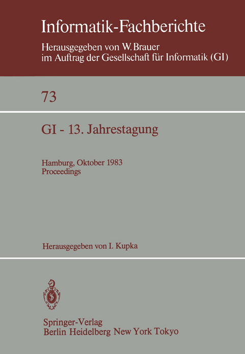GI &mdash; 13. Jahrestagung - 