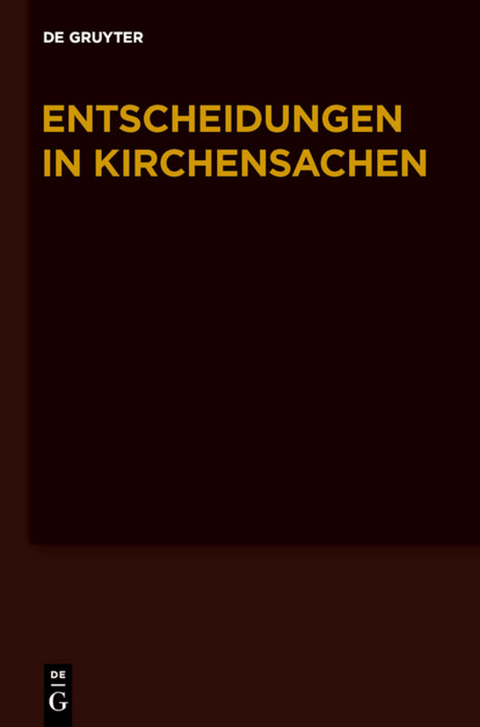Entscheidungen in Kirchensachen seit 1946 / 1.1.-30.6.2008 - 