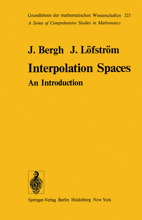Interpolation Spaces - J. Bergh, J. Löfström