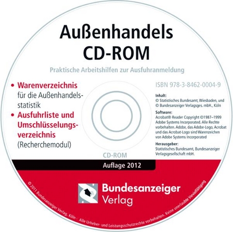 Au&szlig;enhandels CD-ROM - Ausgabe 2012