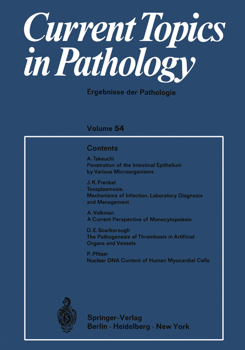 Current Topics in Pathology / Ergebnisse der Pathologie - H.-W. Altmann, K. Benirschke, A. Bohle, K. M. Brinkhous, P. Cohrs, H. Cottier, M. Eder, P. Gedigk, W. Giese, Chr. Hedinger, S. Iijima, W. H. Kirsten, I. Klatzo, K. Lennert, H. Meessen, W. Sandritter, G. Seifert, H. C. Stoerk, H. U. Zollinger