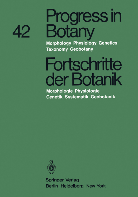 Progress in Botany / Fortschritte der Botanik - Heinz Ellenberg, Karl Esser, Klaus Kubitzki, Eberhard Schnepf, Hubert Ziegler