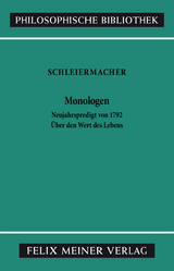 Monologen - Friedrich Daniel Ernst Schleiermacher