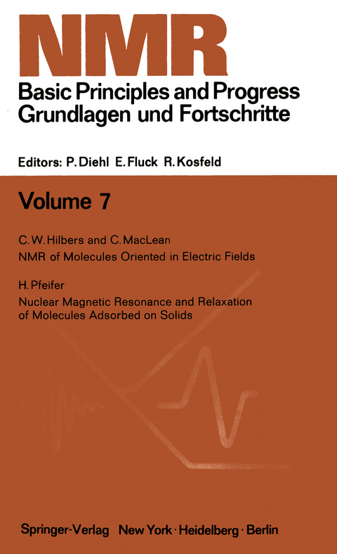 NMR Basic Principles and Progress / NMR Grundlagen und Fortschritte - P. Diehl, E. Fluck, R. Kosfeld