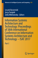 Information Systems Architecture and Technology: Proceedings of 38th International Conference on Information Systems Architecture and Technology – ISAT 2017 - 