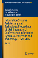 Information Systems Architecture and Technology: Proceedings of 38th International Conference on Information Systems Architecture and Technology – ISAT 2017 - 