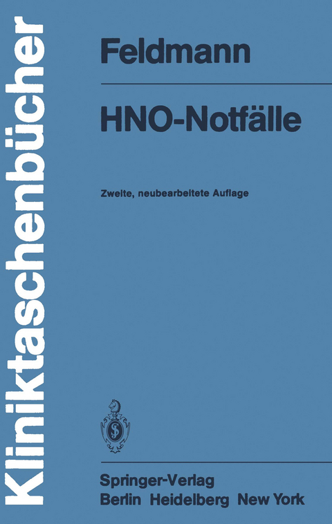 HNO-Notf&auml;lle - H. Feldmann