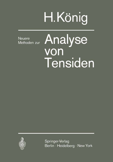 Neuere Methoden zur Analyse von Tensiden - Hans K&ouml;nig
