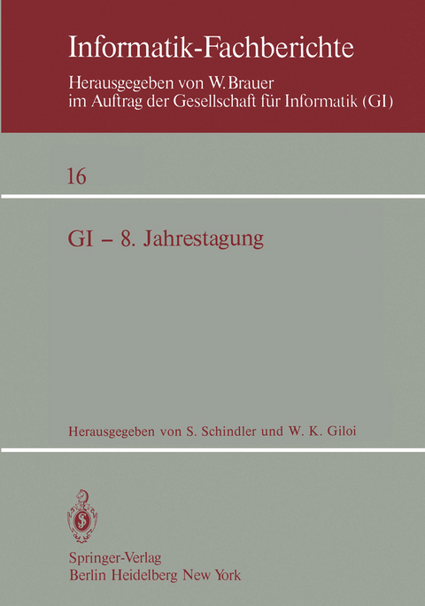 GI &mdash; 8. Jahrestagung - 