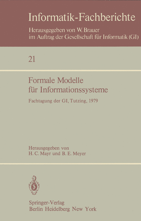 Formale Modelle f&uuml;r Informationssysteme - 