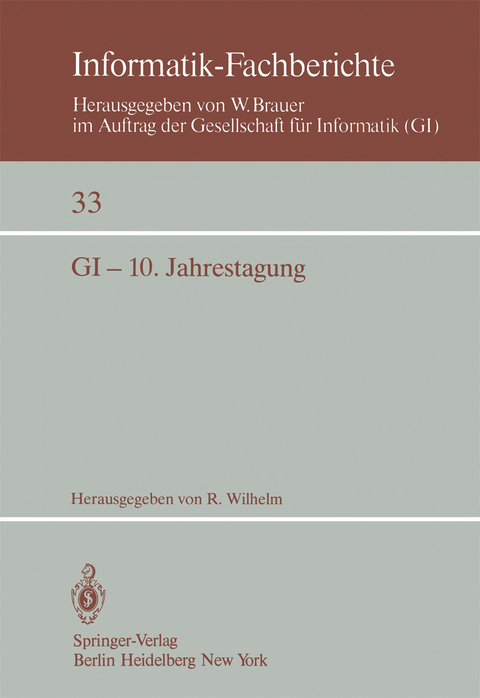 GI &mdash; 10. Jahrestagung - 