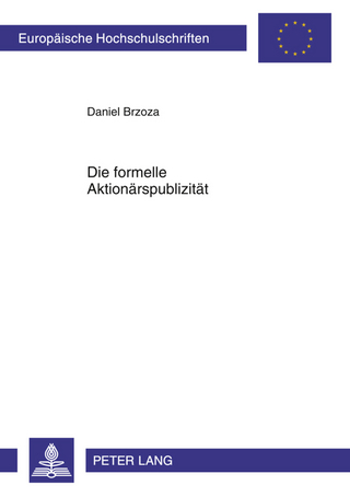 Die formelle Aktionaerspublizitaet