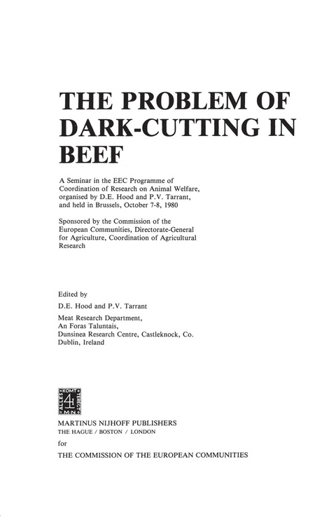 The Problem of Dark-Cutting in Beef - 