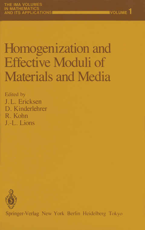 Homogenization and Effective Moduli of Materials and Media - 