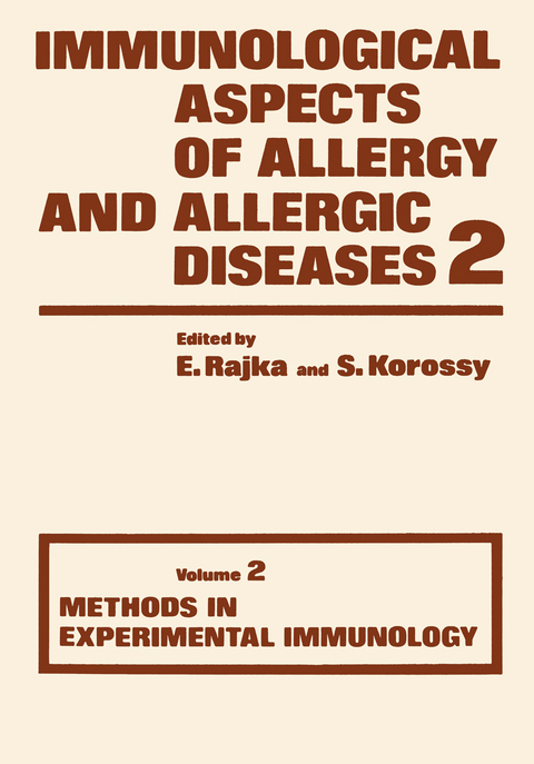 Immunological Aspects of Allergy and Allergic diseases - E. Rajka
