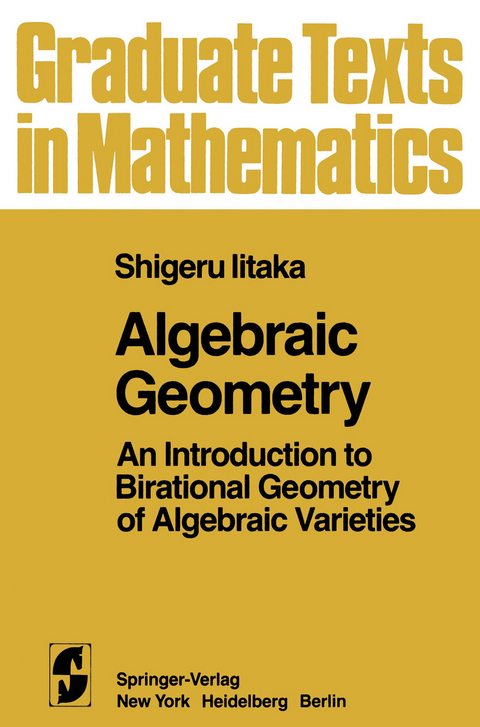 Algebraic Geometry - S. Iitaka