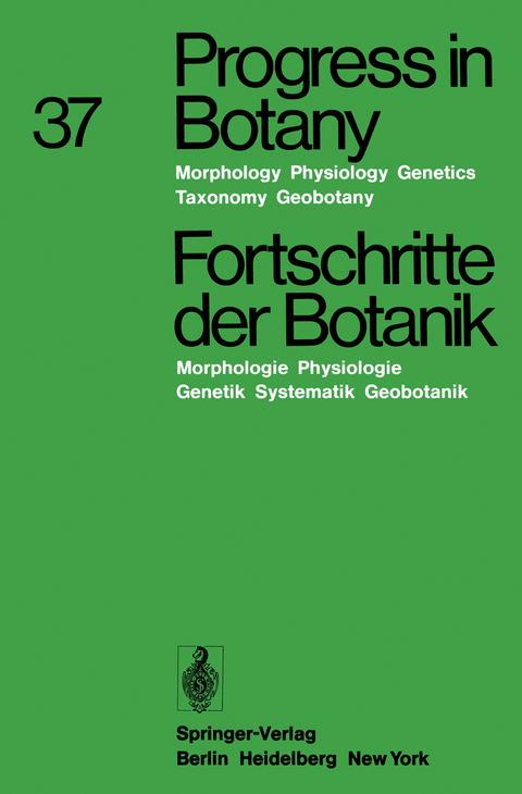 Progress in Botany / Fortschritte der Botanik - Heinz Ellenberg, Karl Esser, Hermann Merxm&uuml;ller, Eberhard Schnepf, Hubert Ziegler
