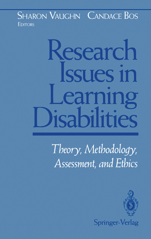 Research Issues in Learning Disabilities - 