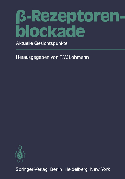 &beta;-Rezeptorenblockade - 