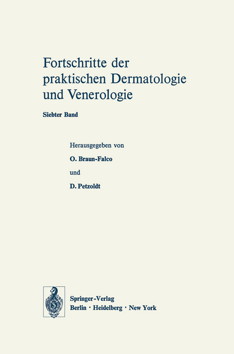 Vortr&auml;ge des VII. Fortbildungskurses der Dermatologischen Klinik und Poliklinik der Universit&auml;t M&uuml;nchen in Verbindung mit dem Verband der Niedergelassenen Dermatologen Deutschlands e.V. vom 22. bis 27. Juli 1973 - 
