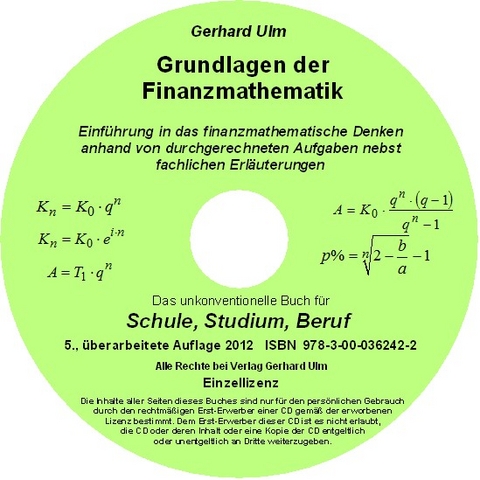 Grundlagen der Finanzmathematik - Gerhard Ulm