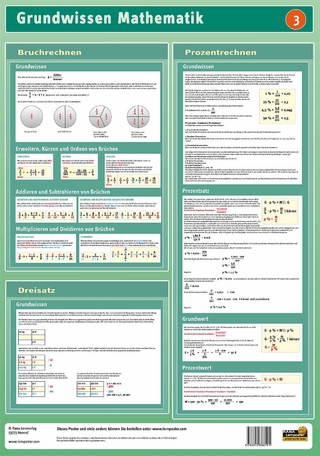 Lernposter Mathematik 3: Bruchrechnen, Prozentrechnen und Dreisatz