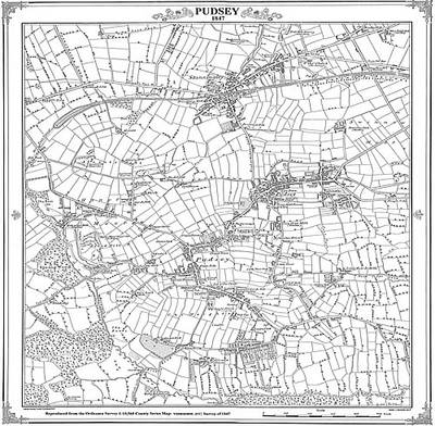 Pudsey 1847 Map -  Heritage Cartography
