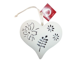 Dekoherz aus Metall (weiß)