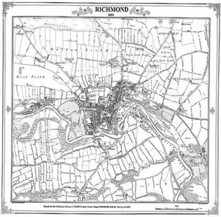 Richmond (Yorkshire) 1854 Map