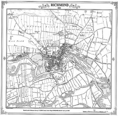 Richmond (Yorkshire) 1854 Map -  Heritage Cartography
