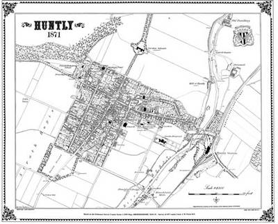 HUNTLY 1871 MAP - Peter J. Adams