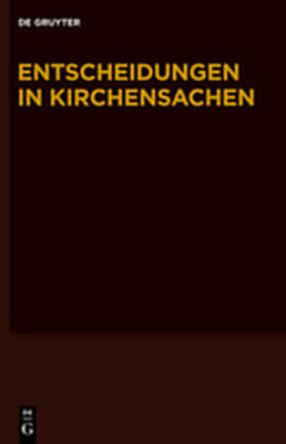 Entscheidungen in Kirchensachen seit 1946 / 1.1.-30.6.2007 - 