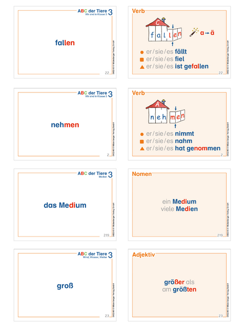 ABC der Tiere 3 &ndash; Wortkarten - Bettina Erdmann, Katrin Hierter, Klaus Peter Kuhn, Kerstin Mrowka-Nienstedt, Daniel Kittel