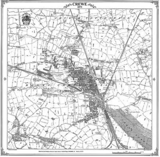 Crewe 1873 Map
