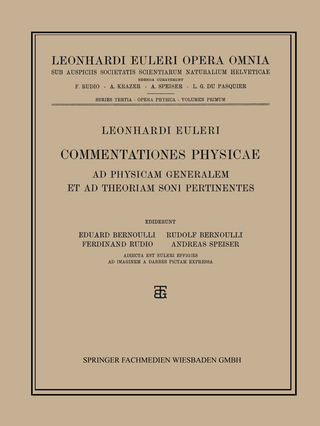 Commentationes Physicae Ad Physicam Generalem et ad Theoriam Soni Pertinentes