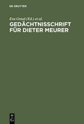 Ged&auml;chtnisschrift f&uuml;r Dieter Meurer - 