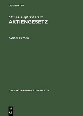 Aktiengesetz / &sect;&sect; 76-94