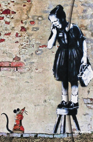 Banksy Girl on Stool