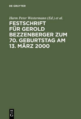Festschrift für Gerold Bezzenberger zum 70. Geburtstag am 13. März 2000