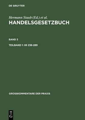 Handelsgesetzbuch / Tlbd 1: §§ 238-289. Tlbd 2: §§ 290-342a