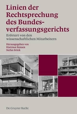 Linien der Rechtsprechung des Bundesverfassungsgerichts - er&ouml;rtert... / Linien der Rechtsprechung des Bundesverfassungsgerichts - er&ouml;rtert.... Band 1 - 