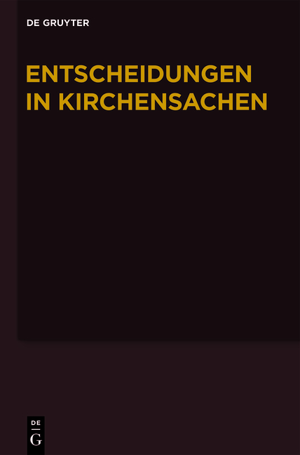 Entscheidungen in Kirchensachen seit 1946 / 1.1.-30.06.2011 - 