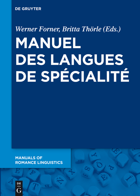 Manuel des langues de sp&eacute;cialit&eacute; - 