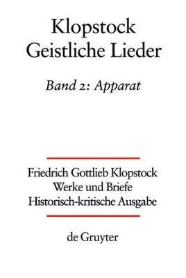 Friedrich Gottlieb Klopstock: Werke und Briefe. Abteilung Werke III: Geistliche Lieder / Apparat/Kommentar