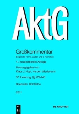 Aktiengesetz / §§ 222-240