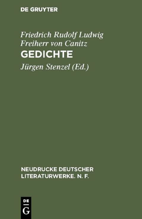 Gedichte - Friedrich Rudolf Ludwig Freiherr Von Canitz