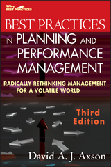 Best Practices in Planning and Performance Management - David A. J. Axson