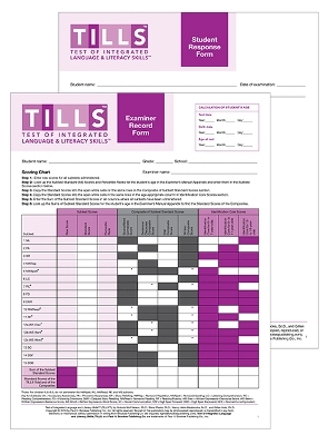 Test of Integrated Language and Literacy Skills&trade; (TILLS&trade;) Forms Set - Nickola Nelson, Elena Plante, Nancy Helm-Estabrooks, Gillian Hotz